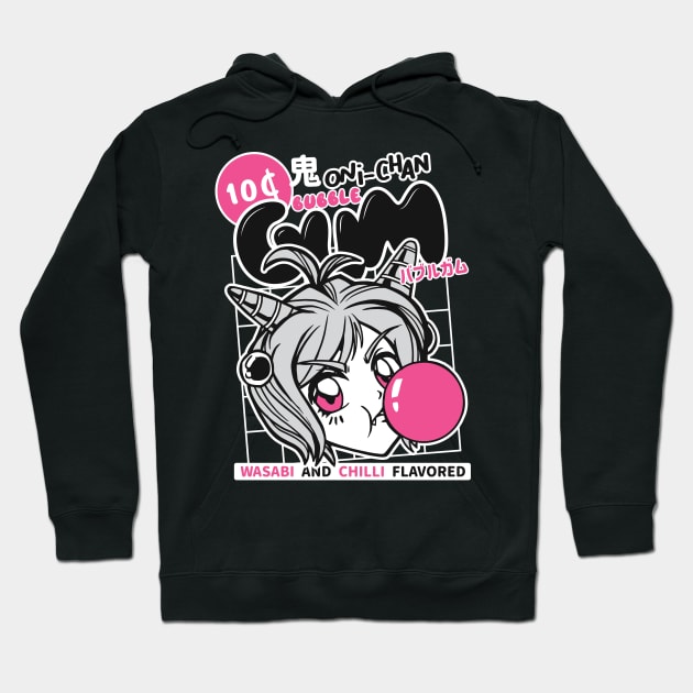 Anime Bubble Gum Girl Hoodie by madeinchorley